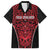 Custom Basketball New Zealand Family Matching Off Shoulder Short Dress and Hawaiian Shirt Red Maori Ta Moko Indigenous - Polynesian Pride