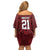 Custom Basketball New Zealand Family Matching Off Shoulder Short Dress and Hawaiian Shirt Red Maori Ta Moko Indigenous - Polynesian Pride