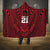 Custom Basketball New Zealand Hooded Blanket Red Maori Ta Moko Indigenous - Polynesian Pride