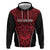 Custom Basketball New Zealand Hoodie Red Maori Ta Moko Indigenous - Polynesian Pride