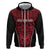 Custom Basketball New Zealand Hoodie Red Maori Ta Moko Indigenous - Polynesian Pride
