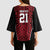 Custom Basketball New Zealand Kimono Sleeve Blouse Red Maori Ta Moko Indigenous - Polynesian Pride