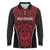 Custom Basketball New Zealand Long Sleeve Polo Shirt Red Maori Ta Moko Indigenous - Polynesian Pride