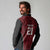 Custom Basketball New Zealand Long Sleeve Polo Shirt Red Maori Ta Moko Indigenous - Polynesian Pride