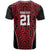 Custom Basketball New Zealand T Shirt Red Maori Ta Moko Indigenous - Polynesian Pride