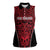 Custom Basketball New Zealand Women Sleeveless Polo Shirt Red Maori Ta Moko Indigenous - Polynesian Pride