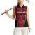Custom Basketball New Zealand Women Sleeveless Polo Shirt Red Maori Ta Moko Indigenous - Polynesian Pride