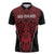 Custom Basketball New Zealand Zipper Polo Shirt Red Maori Ta Moko Indigenous - Polynesian Pride