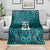 Custom Basketball New Zealand Blanket Teal Maori Ta Moko Indigenous - Polynesian Pride