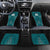 Custom Basketball New Zealand Car Mats Teal Maori Ta Moko Indigenous - Polynesian Pride