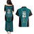 Custom Basketball New Zealand Couples Matching Puletasi and Hawaiian Shirt Teal Maori Ta Moko Indigenous - Polynesian Pride