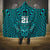 Custom Basketball New Zealand Hooded Blanket Teal Maori Ta Moko Indigenous - Polynesian Pride