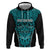 Custom Basketball New Zealand Hoodie Teal Maori Ta Moko Indigenous - Polynesian Pride