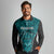 Custom Basketball New Zealand Long Sleeve Polo Shirt Teal Maori Ta Moko Indigenous - Polynesian Pride