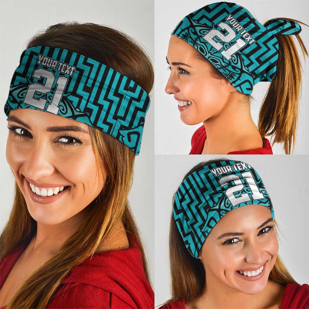 Basketball New Zealand Neck Gaiter Teal Maori Ta Moko Indigenous LT9