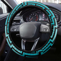 Basketball New Zealand Steering Wheel Cover Teal Maori Ta Moko Indigenous - Polynesian Pride