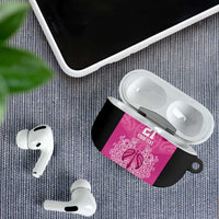 New Zealand Custom AirPods Case Fire Basketball Maori Tribal Pink - Polynesian Pride