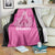 New Zealand Custom Blanket Fire Basketball Maori Tribal Pink - Polynesian Pride