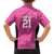 New Zealand Custom Hawaiian Shirt Fire Basketball Maori Tribal Pink - Polynesian Pride