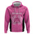 New Zealand Custom Hoodie Fire Basketball Maori Tribal Pink - Polynesian Pride