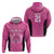 New Zealand Custom Hoodie Fire Basketball Maori Tribal Pink - Polynesian Pride