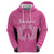 New Zealand Custom Hoodie Fire Basketball Maori Tribal Pink - Polynesian Pride