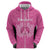 New Zealand Custom Hoodie Fire Basketball Maori Tribal Pink - Polynesian Pride