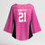 New Zealand Custom Kimono Sleeve Blouse Fire Basketball Maori Tribal Pink - Polynesian Pride