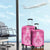 New Zealand Custom Luggage Cover Fire Basketball Maori Tribal Pink - Polynesian Pride