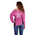 New Zealand Custom Off Shoulder Sweater Fire Basketball Maori Tribal Pink - Polynesian Pride