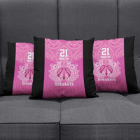 New Zealand Custom Pillow Cover Fire Basketball Maori Tribal Pink - Polynesian Pride