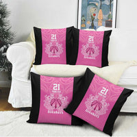 New Zealand Custom Pillow Cover Fire Basketball Maori Tribal Pink - Polynesian Pride