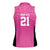 New Zealand Custom Women Sleeveless Polo Shirt Fire Basketball Maori Tribal Pink - Polynesian Pride