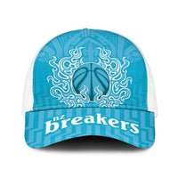 New Zealand Baseball Net Cap Fire Basketball Maori Tribal Sky Blue - Polynesian Pride