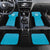 New Zealand Custom Car Mats Fire Basketball Maori Tribal Sky Blue - Polynesian Pride