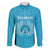 New Zealand Custom Family Matching Long Sleeve Bodycon Dress and Hawaiian Shirt Fire Basketball Maori Tribal Sky Blue - Polynesian Pride