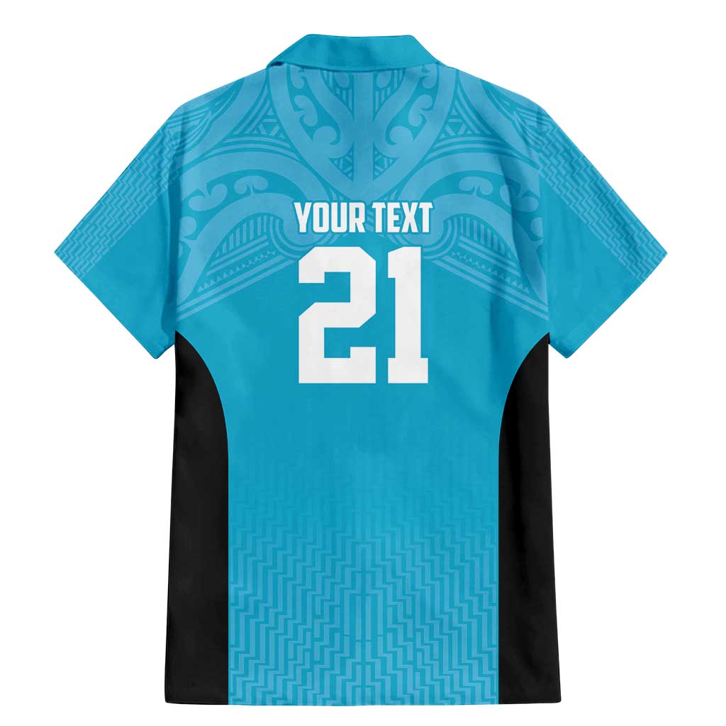 New Zealand Custom Family Matching Mermaid Dress and Hawaiian Shirt Fire Basketball Maori Tribal Sky Blue - Polynesian Pride