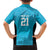 New Zealand Custom Family Matching Off Shoulder Short Dress and Hawaiian Shirt Fire Basketball Maori Tribal Sky Blue - Polynesian Pride