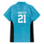 New Zealand Custom Family Matching Off Shoulder Short Dress and Hawaiian Shirt Fire Basketball Maori Tribal Sky Blue - Polynesian Pride