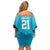 New Zealand Custom Family Matching Off Shoulder Short Dress and Hawaiian Shirt Fire Basketball Maori Tribal Sky Blue - Polynesian Pride