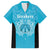 New Zealand Custom Hawaiian Shirt Fire Basketball Maori Tribal Sky Blue - Polynesian Pride