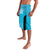 New Zealand Custom Lavalava Fire Basketball Maori Tribal Sky Blue - Polynesian Pride