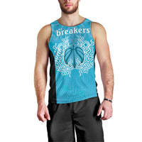 New Zealand Custom Men Tank Top Fire Basketball Maori Tribal Sky Blue - Polynesian Pride