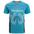 New Zealand Custom T Shirt Fire Basketball Maori Tribal Sky Blue - Polynesian Pride