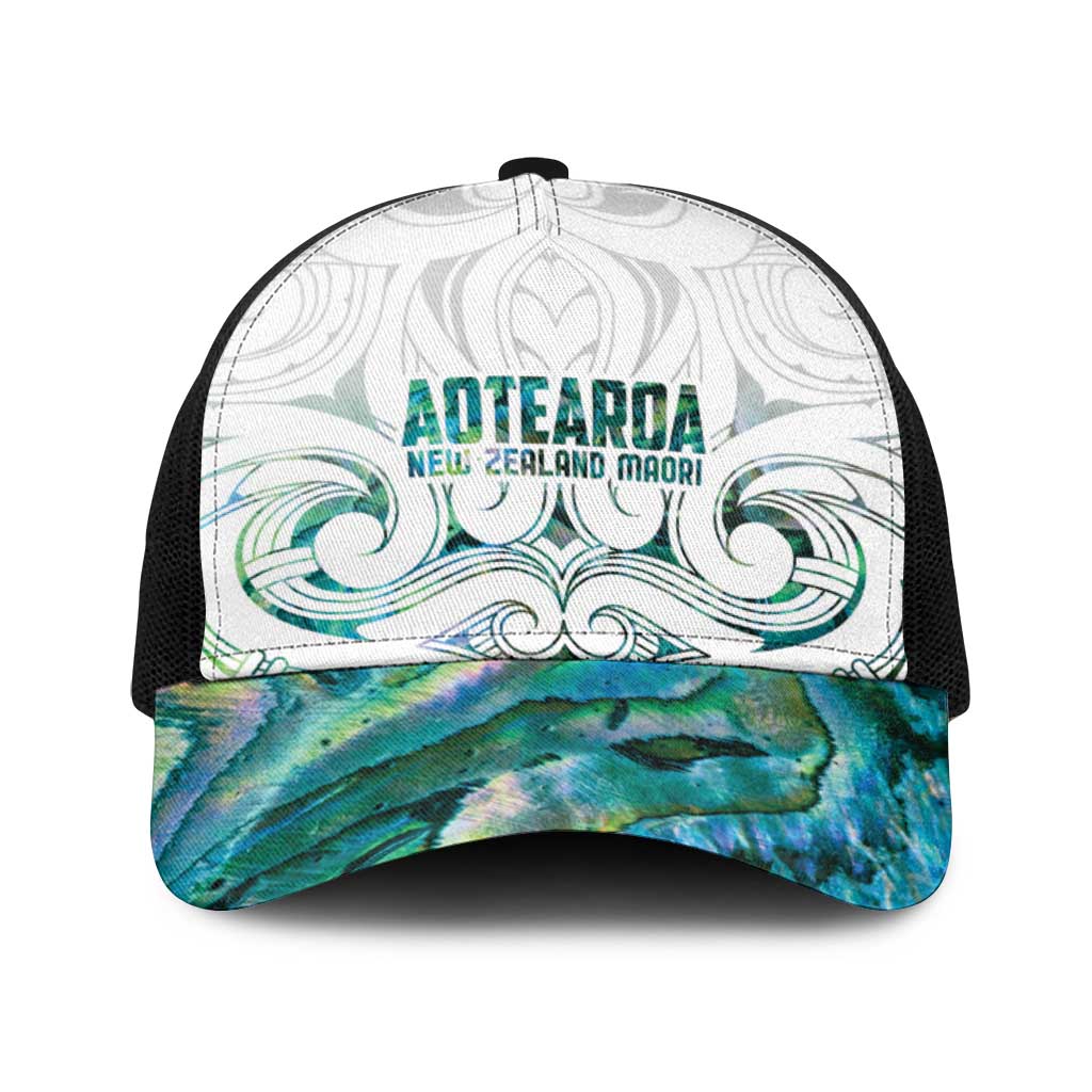 New Zealand Aotearoa Baseball Net Cap Green Maori Papua Shell Indigenous - Polynesian Pride