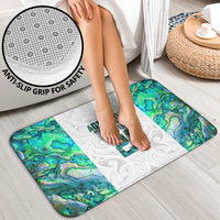 Custom New Zealand Aotearoa Bathroom Set Green Maori Paua Shell Indigenous - Polynesian Pride