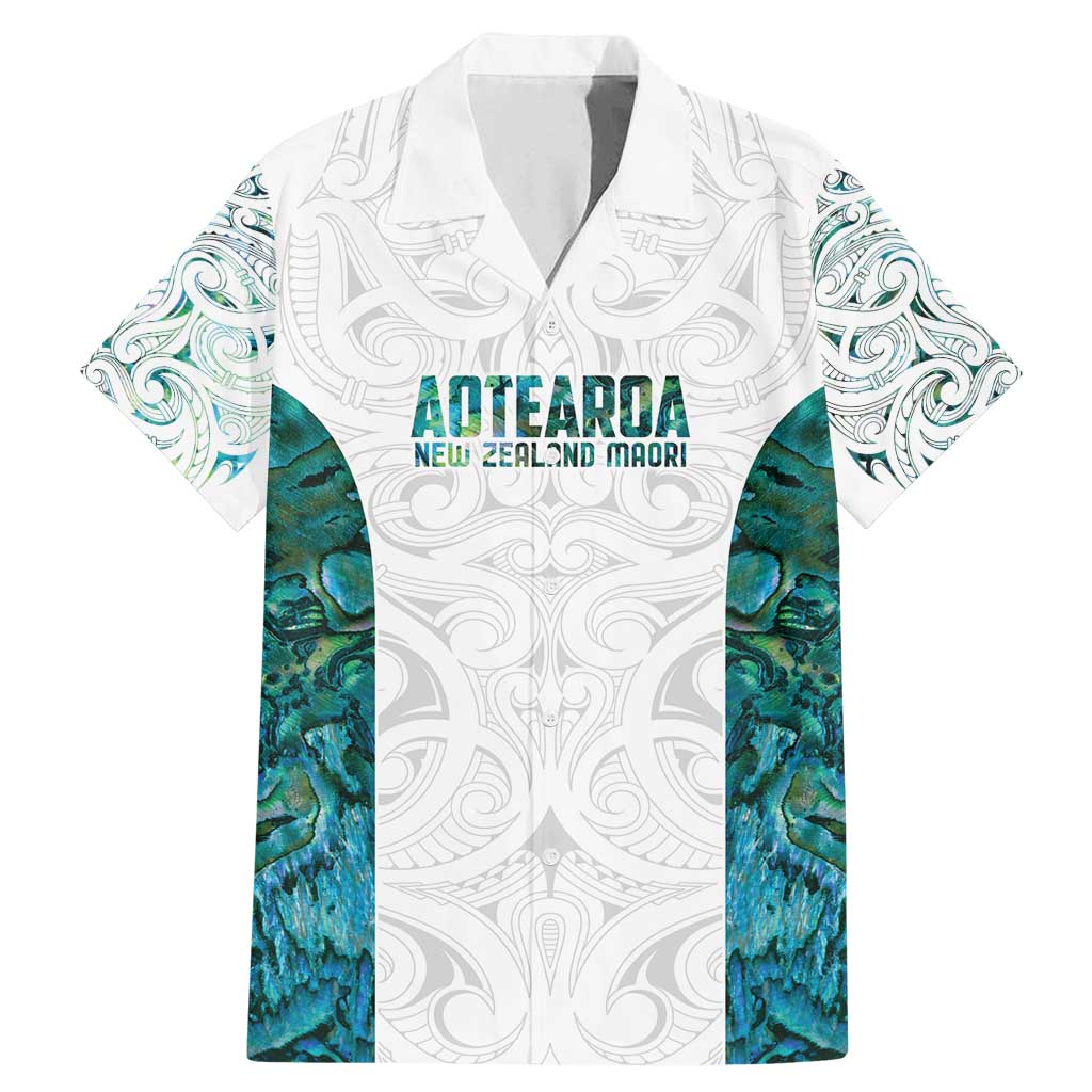 Custom New Zealand Aotearoa Family Matching Mermaid Dress and Hawaiian Shirt Green Maori Paua Shell Indigenous - Polynesian Pride