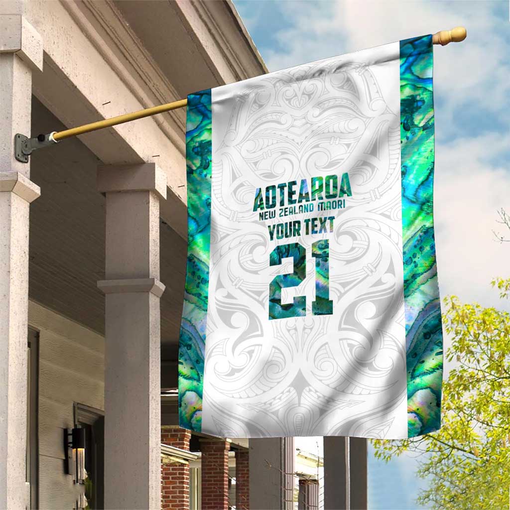 Custom New Zealand Aotearoa Garden Flag Green Maori Paua Shell Indigenous LT9 House Flag Green - Polynesian Pride