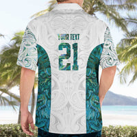 Custom New Zealand Aotearoa Hawaiian Shirt Green Maori Paua Shell Indigenous - Polynesian Pride