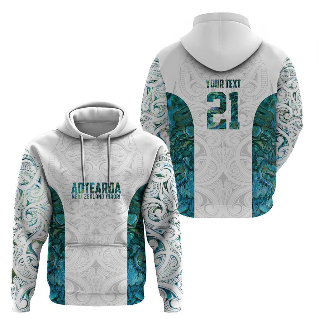 Custom New Zealand Aotearoa Hoodie Green Maori Paua Shell Indigenous - Polynesian Pride